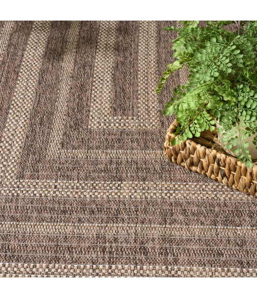 Nourison Tulum Brown TLM04 8 ft. X Round Rug