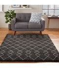 Nourison Geometric Shag Charcoal GOS01 5 ft. 3 in. X 7 ft. 3 in. Rect. Rug