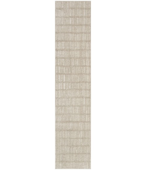 Nourison Cozy Modern Grey Ivory CMD03 2 ft. 2 in. X 10 ft. Rect. Rug