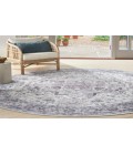 Nicole Curtis Machine Washable Series 1 Ivory Beige SR101 7 ft. 10 in. Round Rug