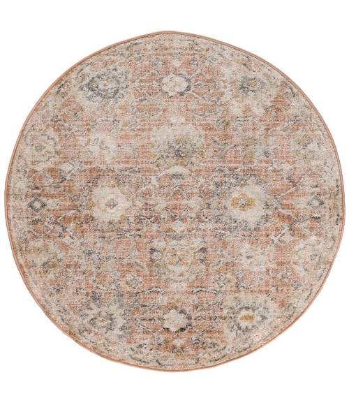 Nourison Oushak Home Rust OUS01 4 ft. X Round Rug