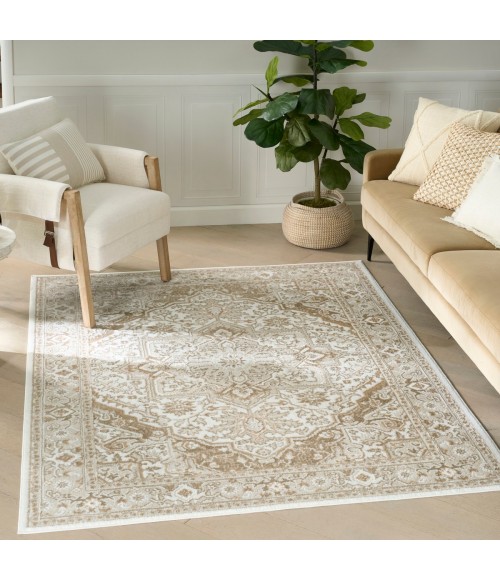 Nourison Dekor Ivory Taupe DEK08 5 ft. 3 in. X 7 ft. Rect. Rug