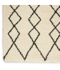 Nourison Geometric Shag Ivory/Charcoal GOS01 5 ft. 3 in. X 7 ft. 3 in. Rect. Rug