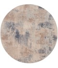 Nourison Rustic Textures Area Rug RUS02 Beige/Grey 5'3" Round