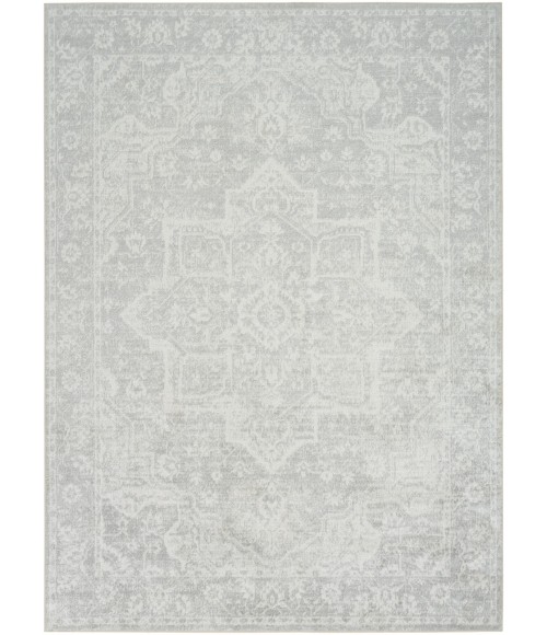 Nourison Astra Machine Washable Grey ASW12 5 ft. 3 in. X 7 ft. Rect. Rug