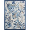 Nourison Pompeii Ivory Blue PMP02 5 ft. 3 in. X 7 ft. 3 in. Rect. Rug