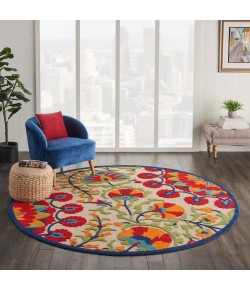 Nourison Aloha - Alh20 Red Multicolor Area Rug 7 ft. 10 X Round