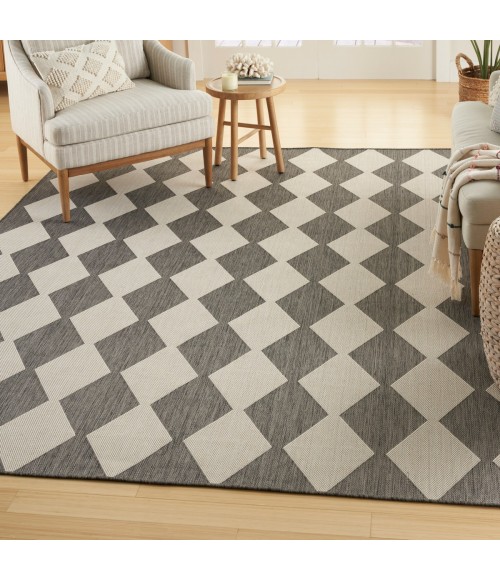 Nourison Positano Charcoal POS04 5 ft. X 7 ft. Rect. Rug