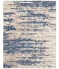 Nourison Luxurious Shag Light Blue Grey LXR10 6 ft. 7 in. X 9 ft. 2 in. Rect. Rug