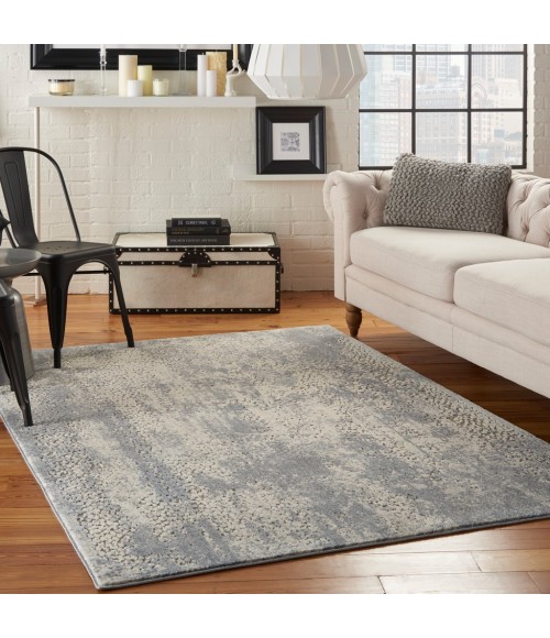 Nourison SAHARA Area Rug kathy ireland Home Sahara Area Rug KI391-Ivory/Slate