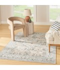 Nourison Home Washable Decor Taupe Blue WSD12 5 ft. 3 in. X 7 ft. Rectangle Rug