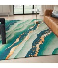 Nourison Prismatic Emerald Rug PRS30 8 ft. X 10 ft. Rect. - Rugs Town Nourison Prismatic Emerald PRS30 8 ft. X 10 ft. Rect. Rug