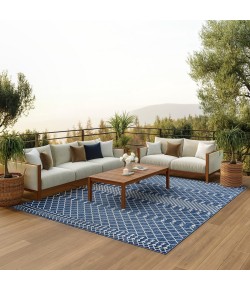 Nourison Positano Navy Blue POS02 6 ft. X 9 ft. Rect. Rug