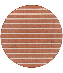 Nourison Positano Terracotta Ivory POS03 8 ft. X Round Rug