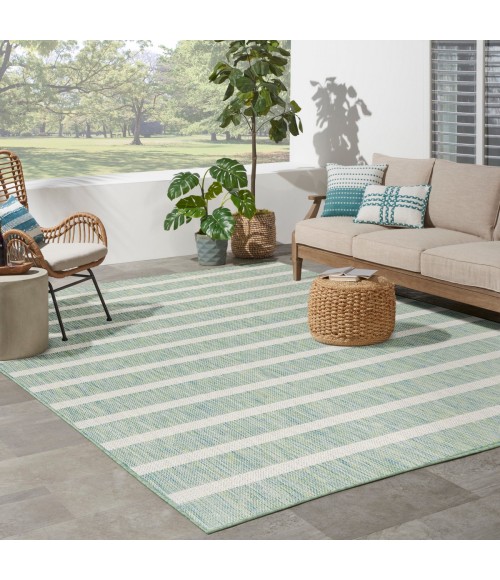 Nourison Positano Blue Green Ivory POS03 10 ft. X 14 ft. Rect. Rug