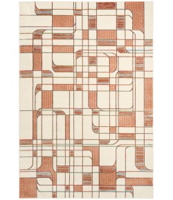 Nourison Nordic Ivory Rust NRC17 4 ft. X 6 ft. Rect. Rug