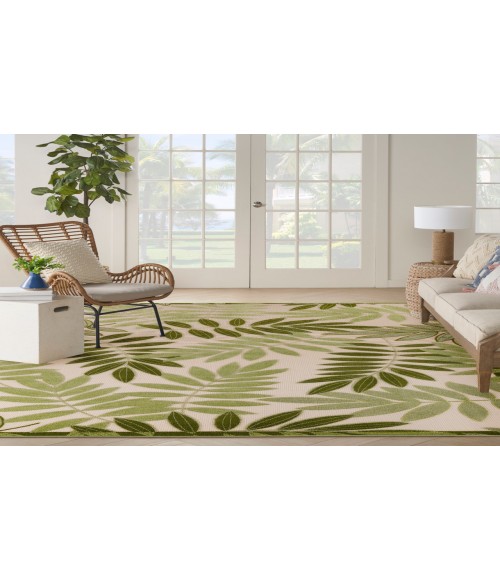 Nourison Aloha Ivory Green Rug ALH18 9 ft. X 12 ft. Rectangle - Rugs Town Nourison Aloha Ivory Green ALH18 9 ft. X 12 ft. Rectangle Rug