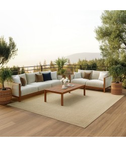 Nourison Tulum Taupe Ivory TLM04 6 ft. X 9 ft. Rect. Rug