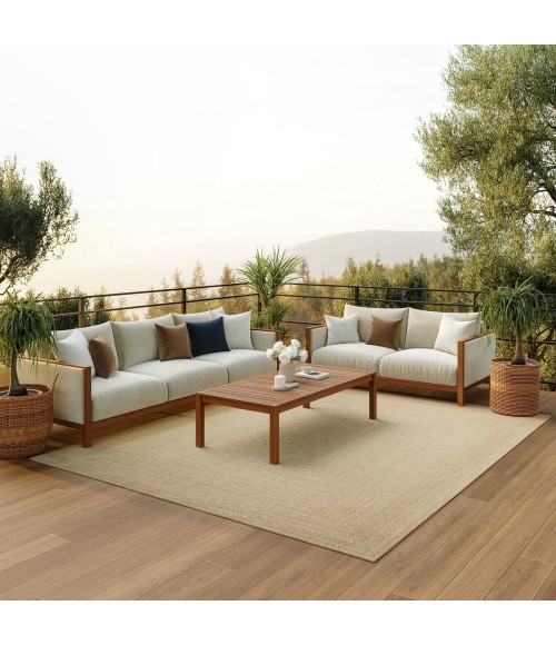 Nourison Tulum Taupe Ivory TLM04 6 ft. X 9 ft. Rect. Rug