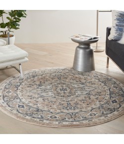 Nourison Concerto Beige Grey CNC05 4 ft. X Round Rug