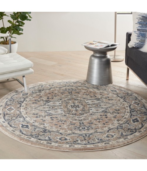 Nourison Concerto Beige Grey CNC05 4 ft. X Round Rug