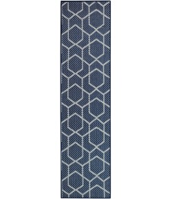 Nourison Horizon Indoor/Outdoor Navy HOZ01 2 ft. X 6 ft. Rect. Rug
