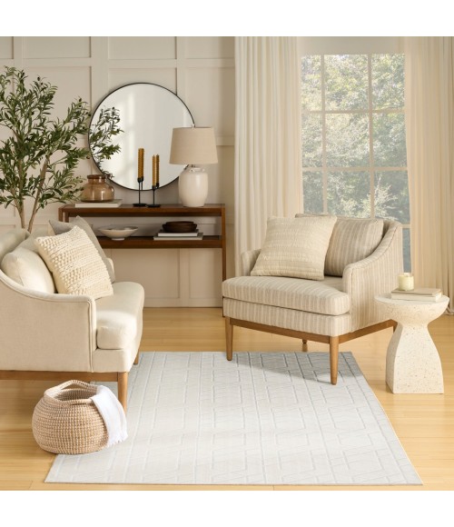 Nourison Washable Charm Ivory WCH01 4 ft. X 6 ft. Rect. Rug