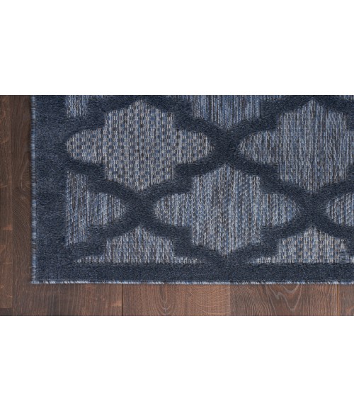 Nourison Easy Care Navy Blue NES01 2 ft. X 6 ft. Rectangle Rug