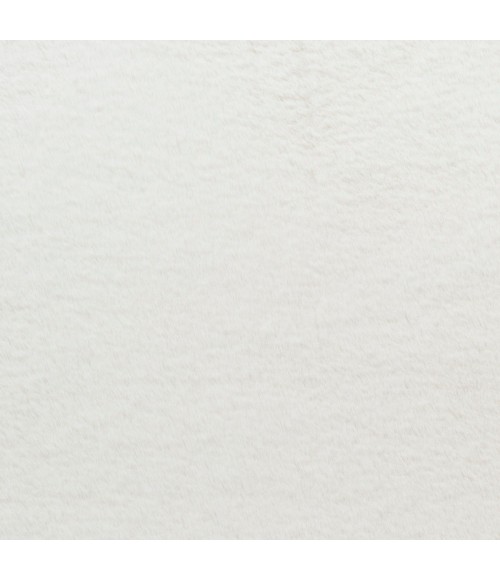 Nourison Soft Plush Rabbit Fur White SFF01 7 ft. 6 in. X 9 ft. 6 in. Rect. Rug