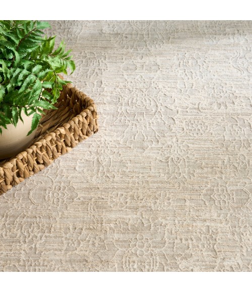 Nourison Outlines Ivory Grey OLN03 6 ft. X 9 ft. Rect. Rug