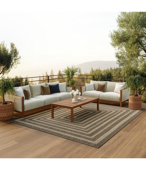 Nourison Tulum Brown TLM04 9 ft. X 12 ft. Rect. Rug