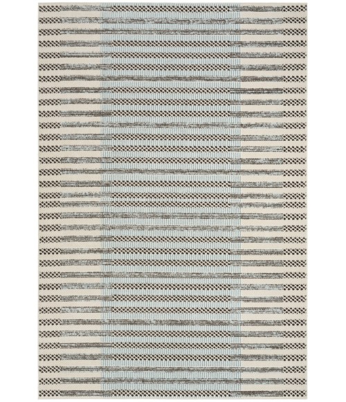 Nourison Nordic Ivory Blue NRC15 4 ft. X 6 ft. Rect. Rug