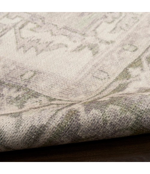 Nourison Vintage Washables Green VWS08 5 ft. 3 in. X 7 ft. 3 in. Rect. Rug