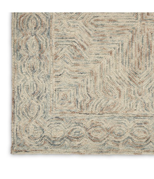 Nourison Interlock Blue Ivory ITL03 8 ft. Rect. Rug