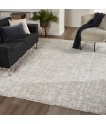 Nourison Modern Shag Grey Ivory MMD06 7 ft. 10 in. X 9 ft. 10 in. Rect. Rug