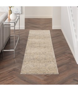 Nourison Tranquil(Traql) - Tra13 Beige Grey Area Rug 2 ft. 3 in. X 7 ft. 3 in. Runner