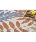 Nourison Aloha Blue Mocha ALH18 6 ft. X 9 ft. Rectangle Rug
