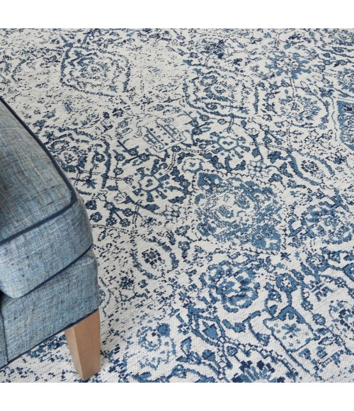 Nourison Damask Iory Navy DAS06 8 ft. x Round Rug