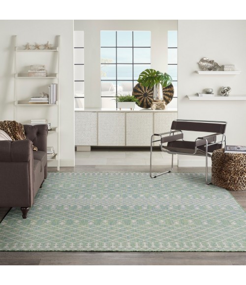 Nourison Positano Blue Green POS02 9 ft. X 12 ft. Rect. Rug