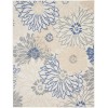 Nourison Passion - Psn17 Ivory Grey Blue Area Rug 8 ft. X 10 ft. Rectangle