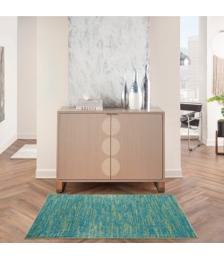 Nourison Essentials - Nre01 Blue Green Area Rug 9 ft. X 12 ft. Rectangle