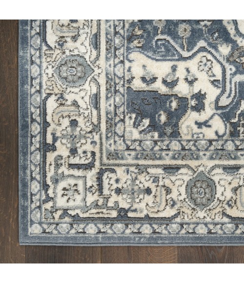 Nourison Concerto Navy Ivory CNC18 2 ft. 2 in. X 10 ft. Rect. Rug