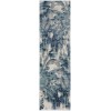 Nourison Home American Manor AMR03 Blue Ivory 2 ft. 2 in. X 7 ft. 6 in. Area Rug