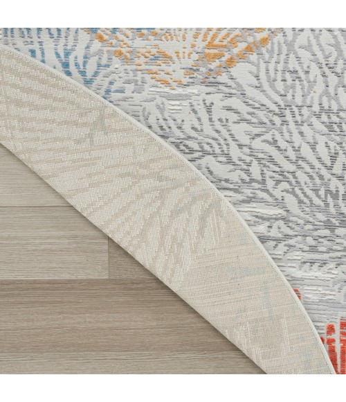 Nourison Pompeii Multicolor PMP04 5 ft. 3 in. X Round Rug