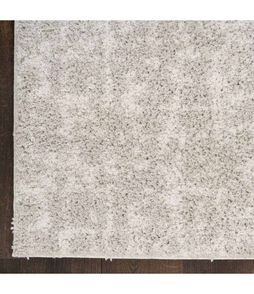 Nourison Modern Shag Grey Ivory MMD06 7 ft. 10 in. X 9 ft. 10 in. Rect. Rug