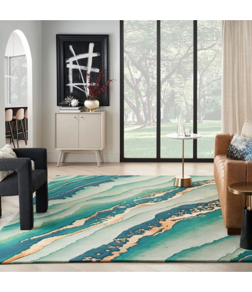 Nourison Prismatic Emerald Rug PRS30 8 ft. X 10 ft. Rect. - Rugs Town Nourison Prismatic Emerald PRS30 8 ft. X 10 ft. Rect. Rug