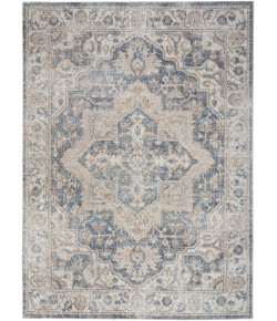 Nourison Astra Washables - Asw12 Grey Blue Area Rug 5 ft. 3 in. X 7 ft. Rectangle