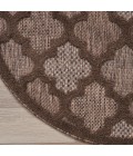 Nourison Easy Care Brown NES01 6 ft. X Round Rug