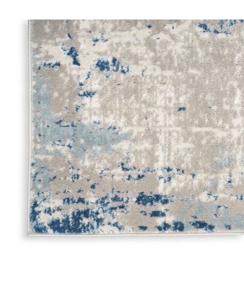 Nourison Concerto Ivory Grey Blue CNC01 5 ft. X Square Rug