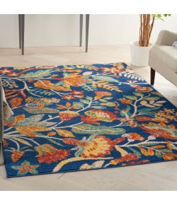 Nourison Allur - Alr09 Navy Multicolor Area Rug 4 ft. X 6 ft. Rectangle